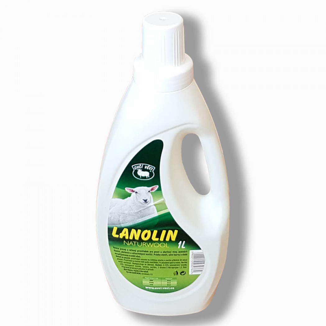Levně Lanolin 1 litr prací prostředek (Speciální prací prostředek na vlnu a jemné textilie)