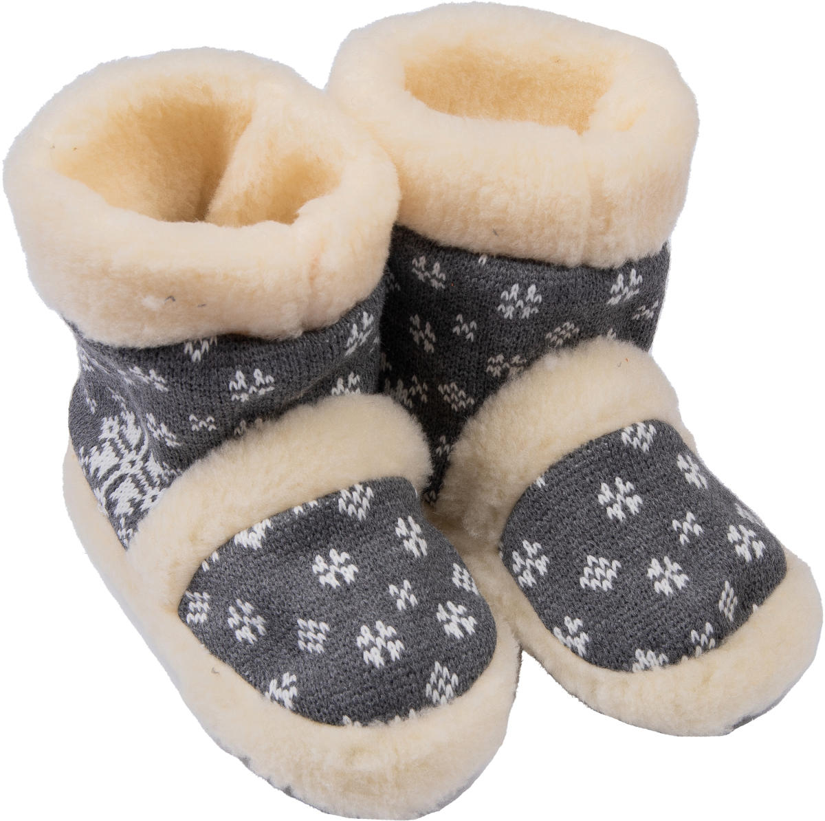 Vlněné bačkory Nord šedé