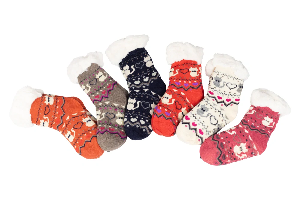 Ponožky dětské spací  s kočkou