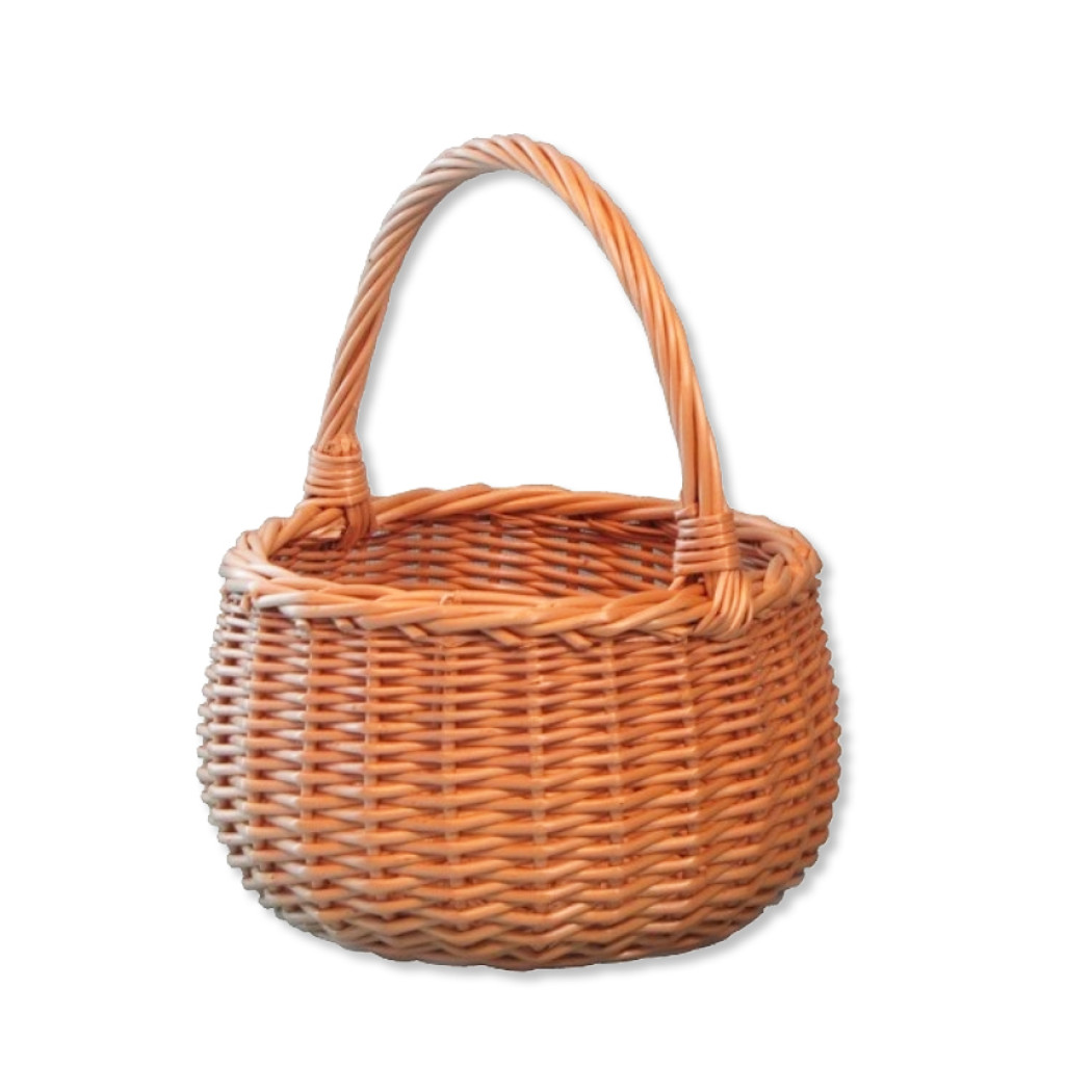 Proutěný košík přírodní - malý kulatý Ø 20 cm