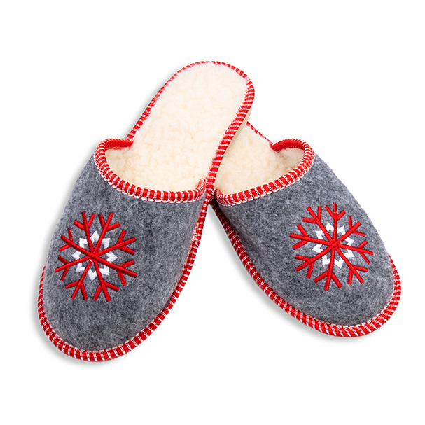 Dámske filcove papuče s vlnou