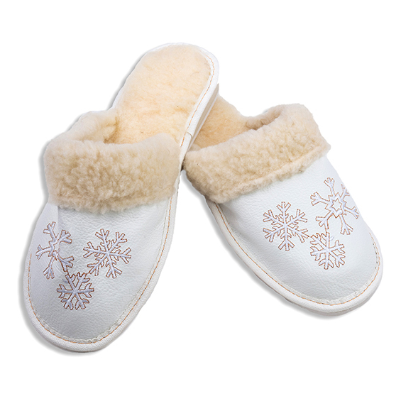 Luxusní dámské pantofle s vločkou