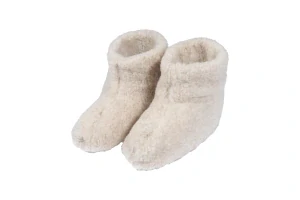 Vlněné bačkory krémové