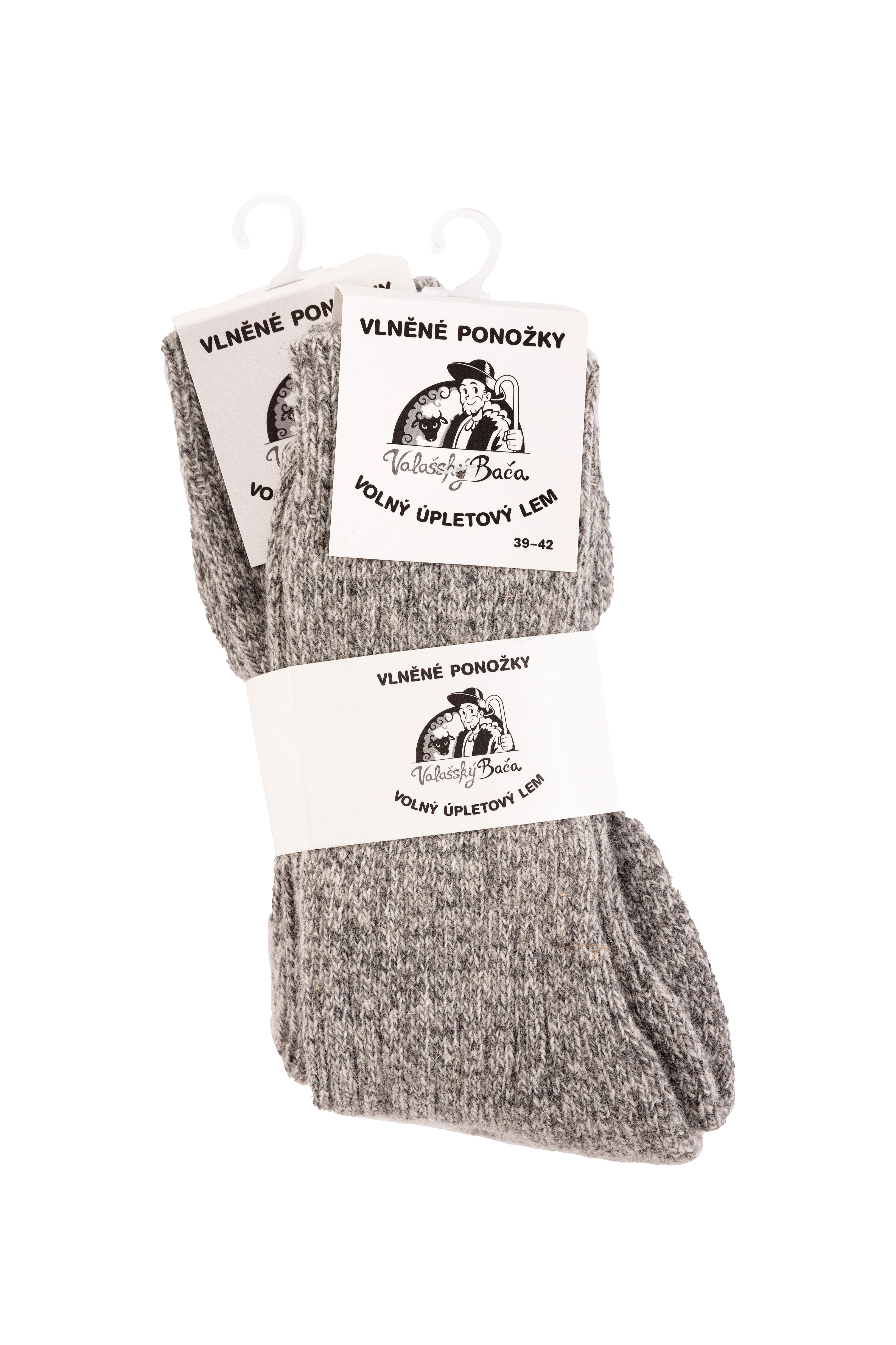 Zdravotní vlněné ponožky SIBIŘKY šedé 2 páry