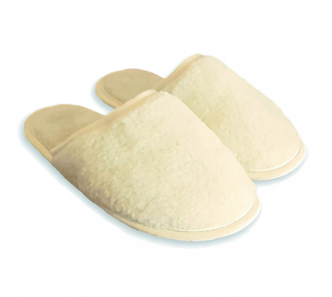 Vlněné pantofle přírodní