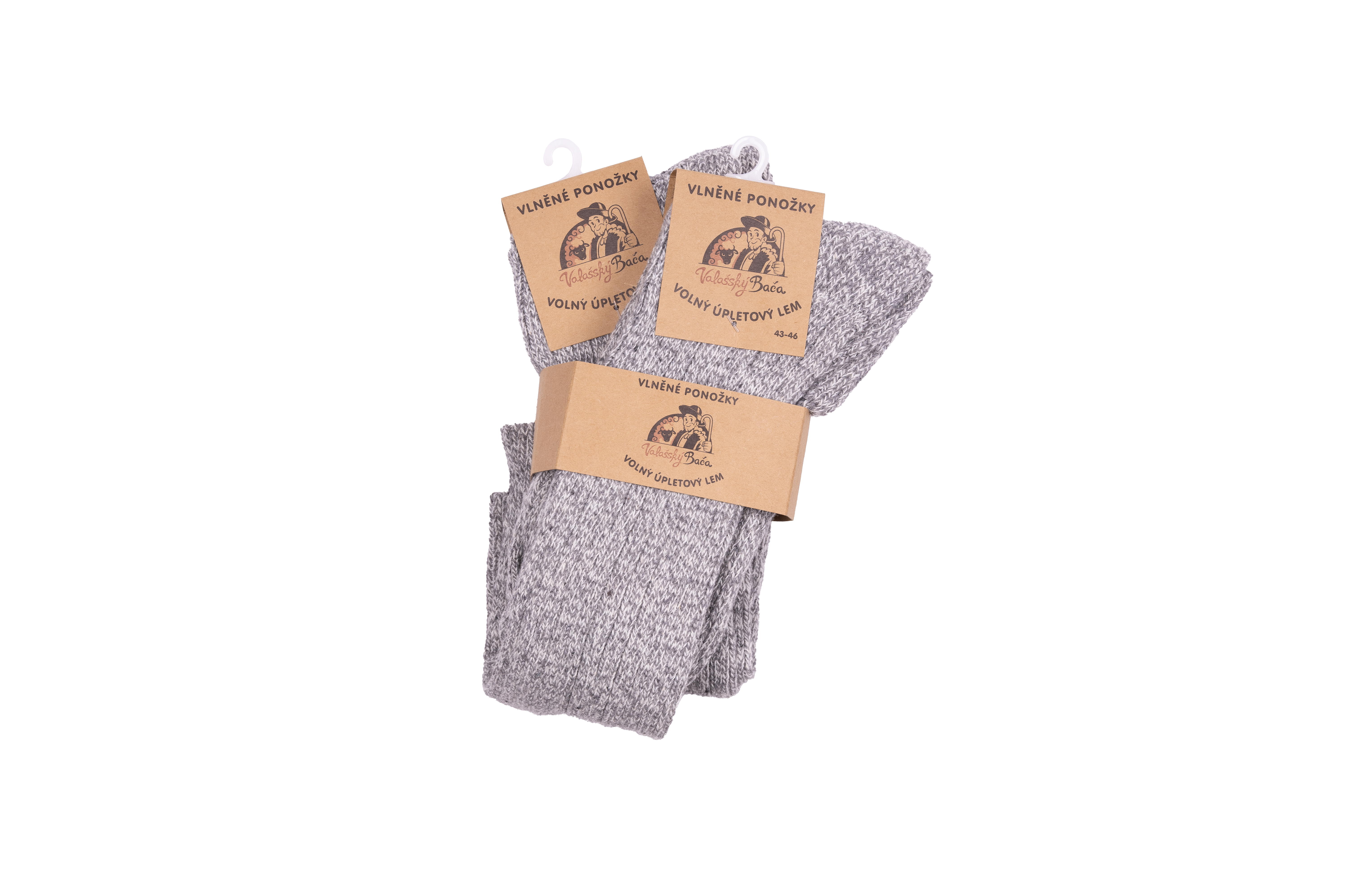 Vlněné podkolenky 2 páry šedé