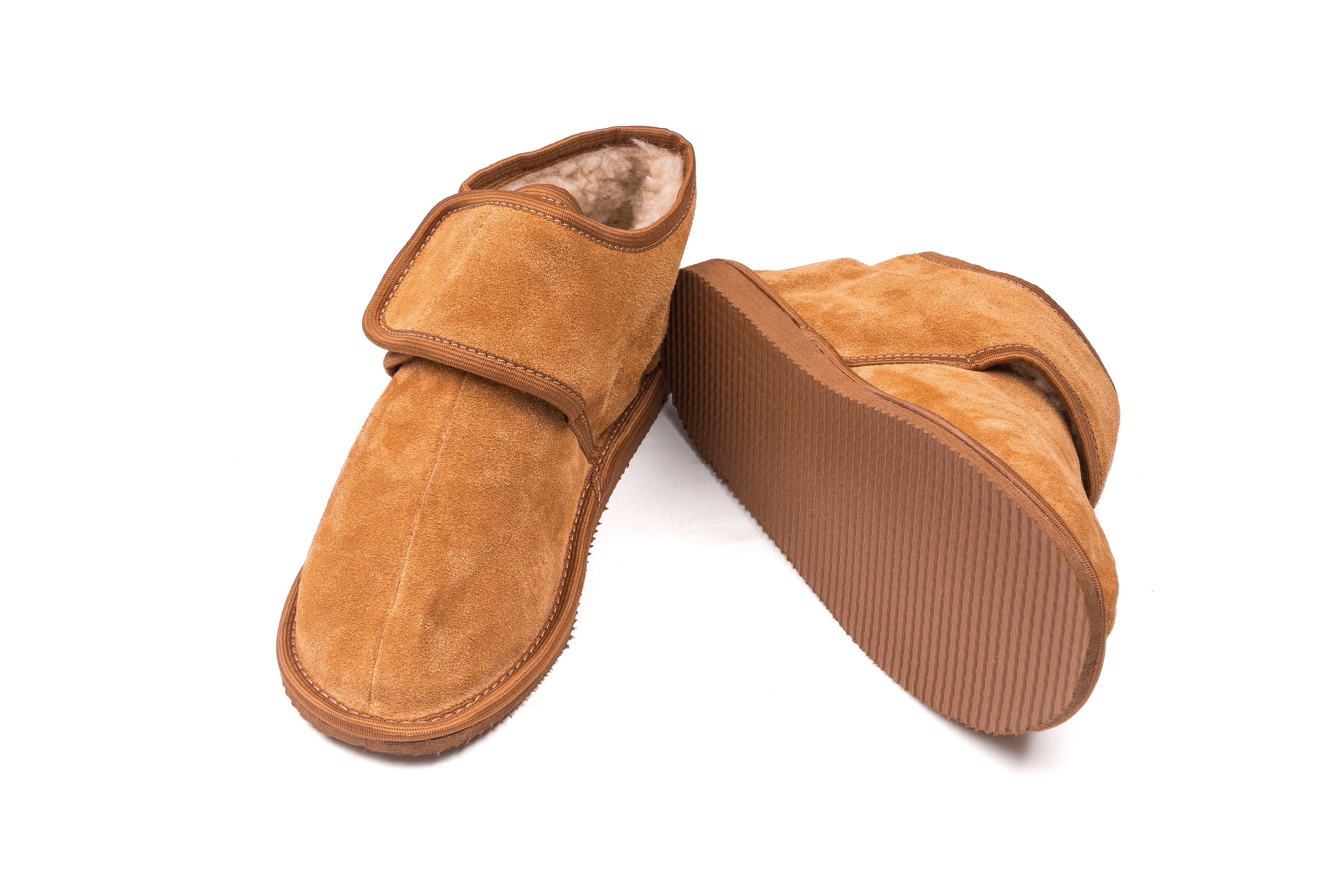 Kožené boty na suchý zips