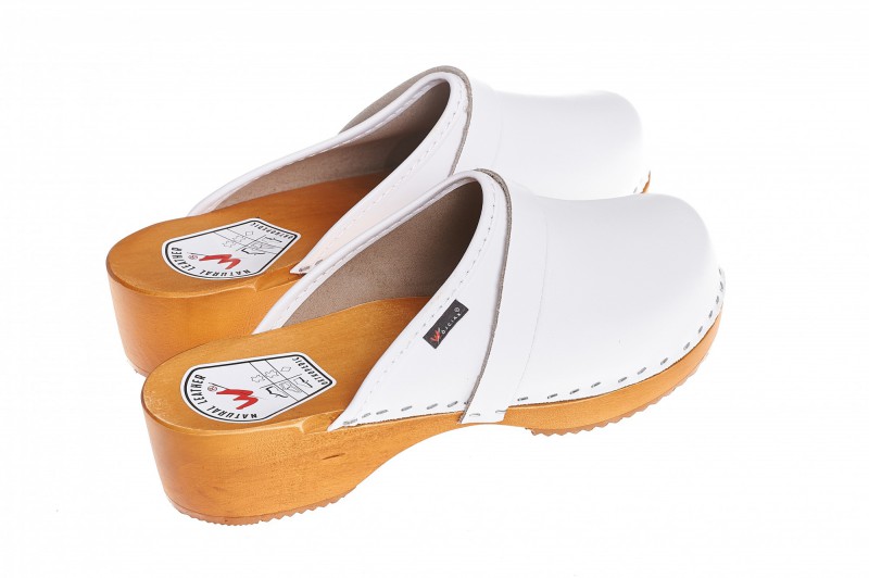 Dámské ortopedické dřeváky bíle