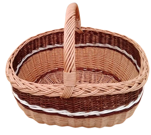 Proutěný košík Elegán hnědý