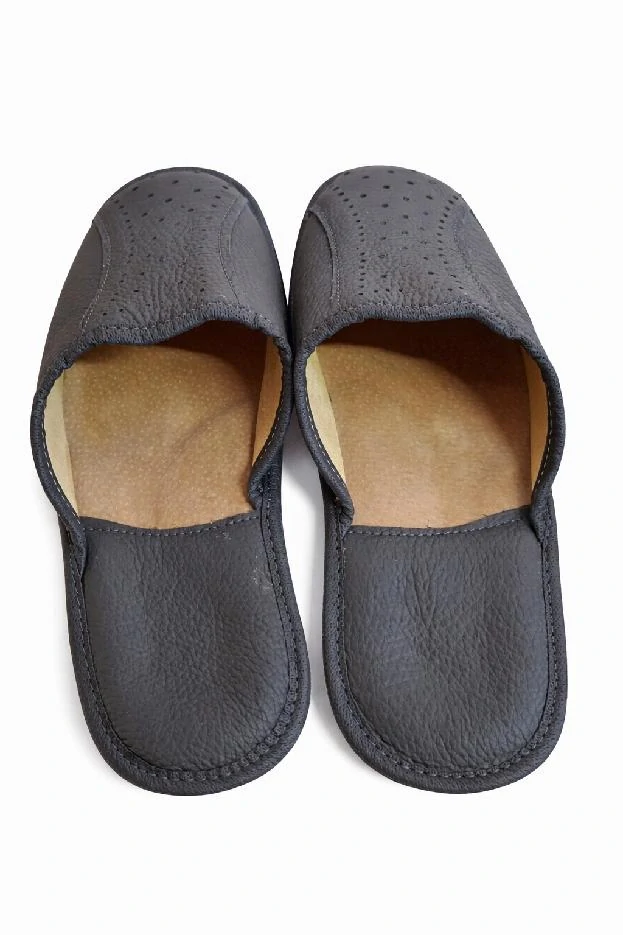 Luxusní  pánské pantofle letní grafitové