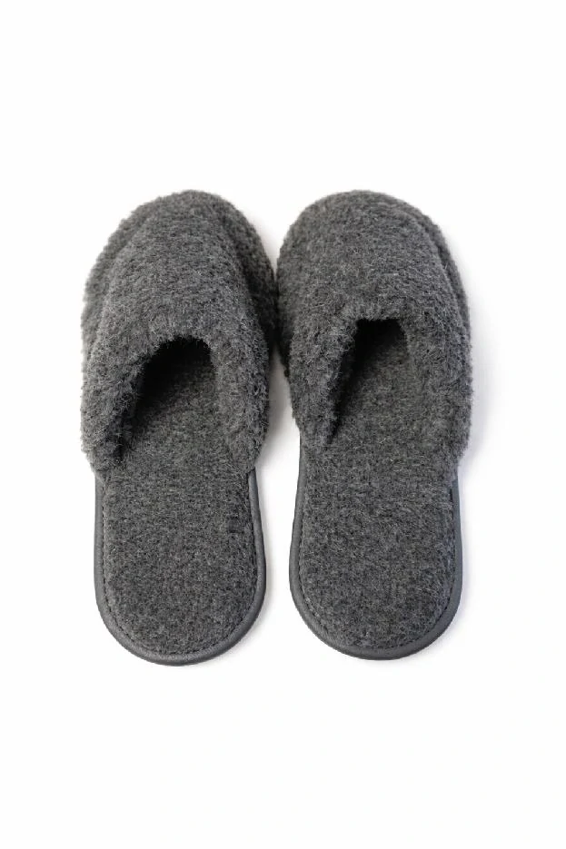 Vlněné pantofle grafitové