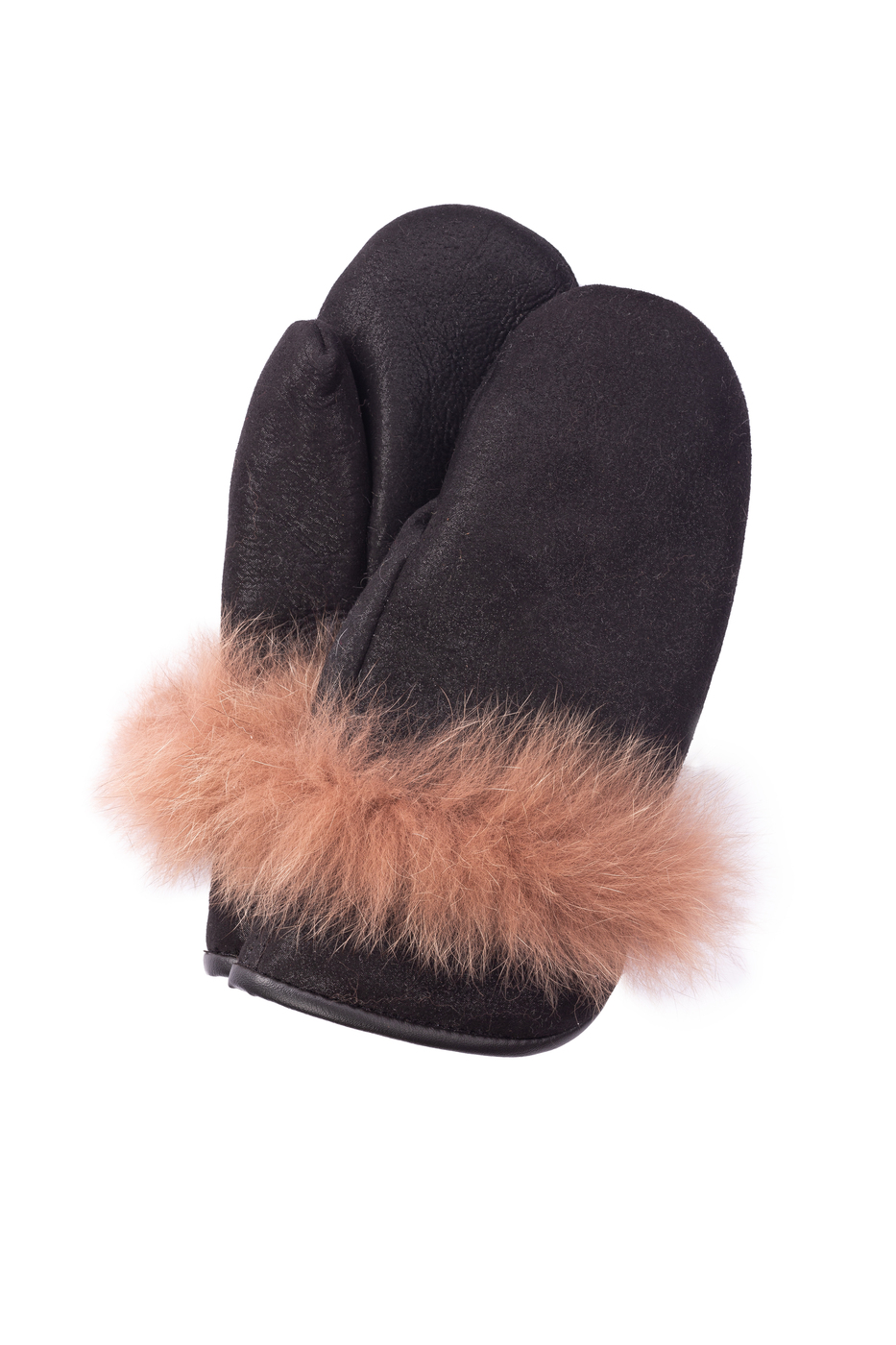 Dámské kožené rukavice střapaté