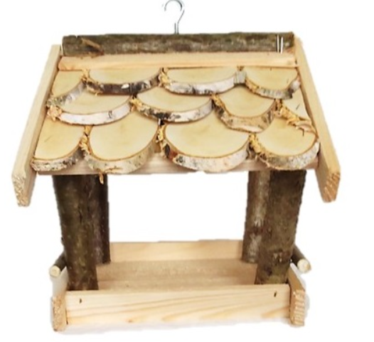 Dřevěné krmítko pro ptáky březové malé
