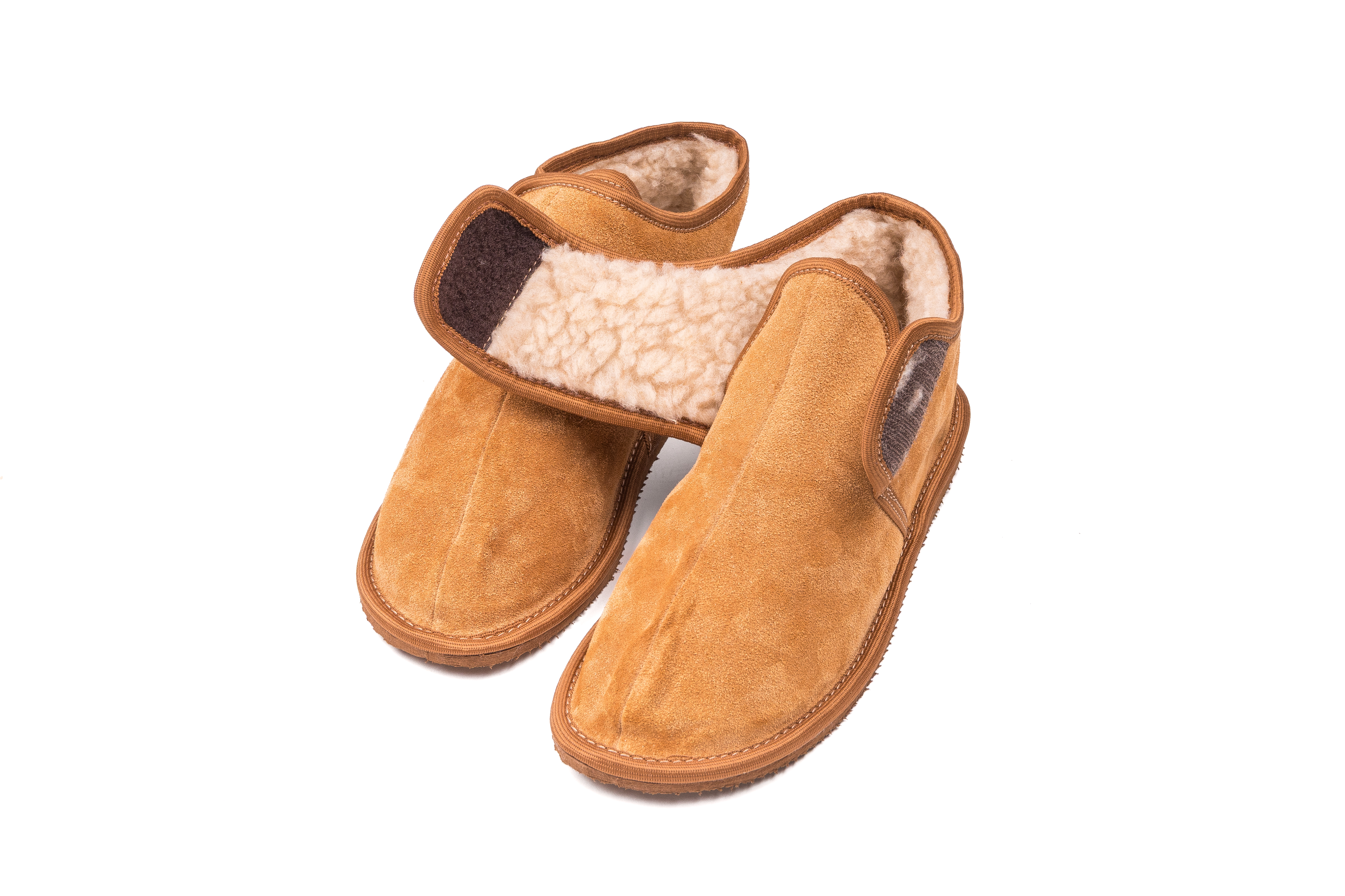 Kožené boty na suchý zips