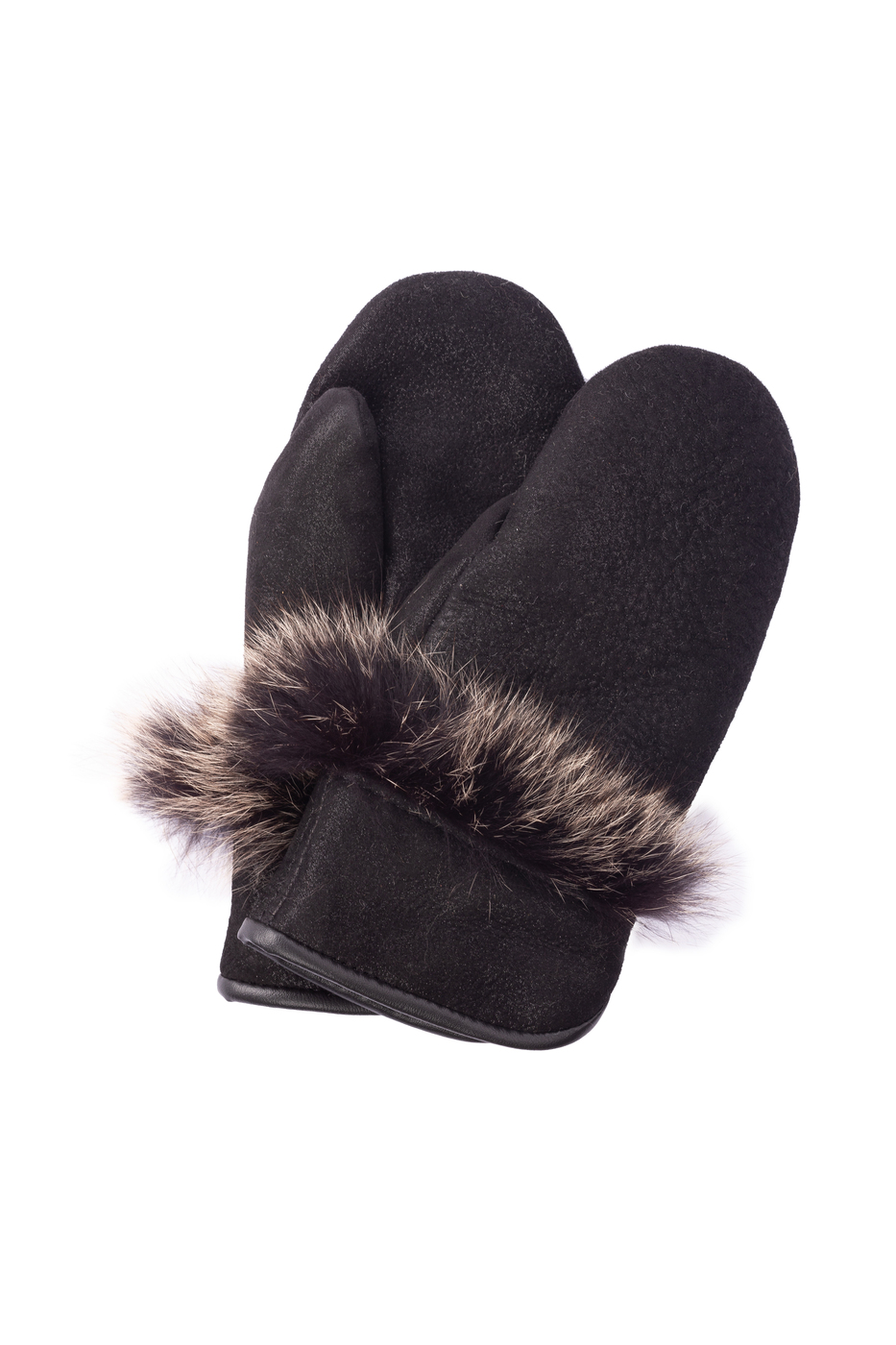 Dámské kožené rukavice střapaté