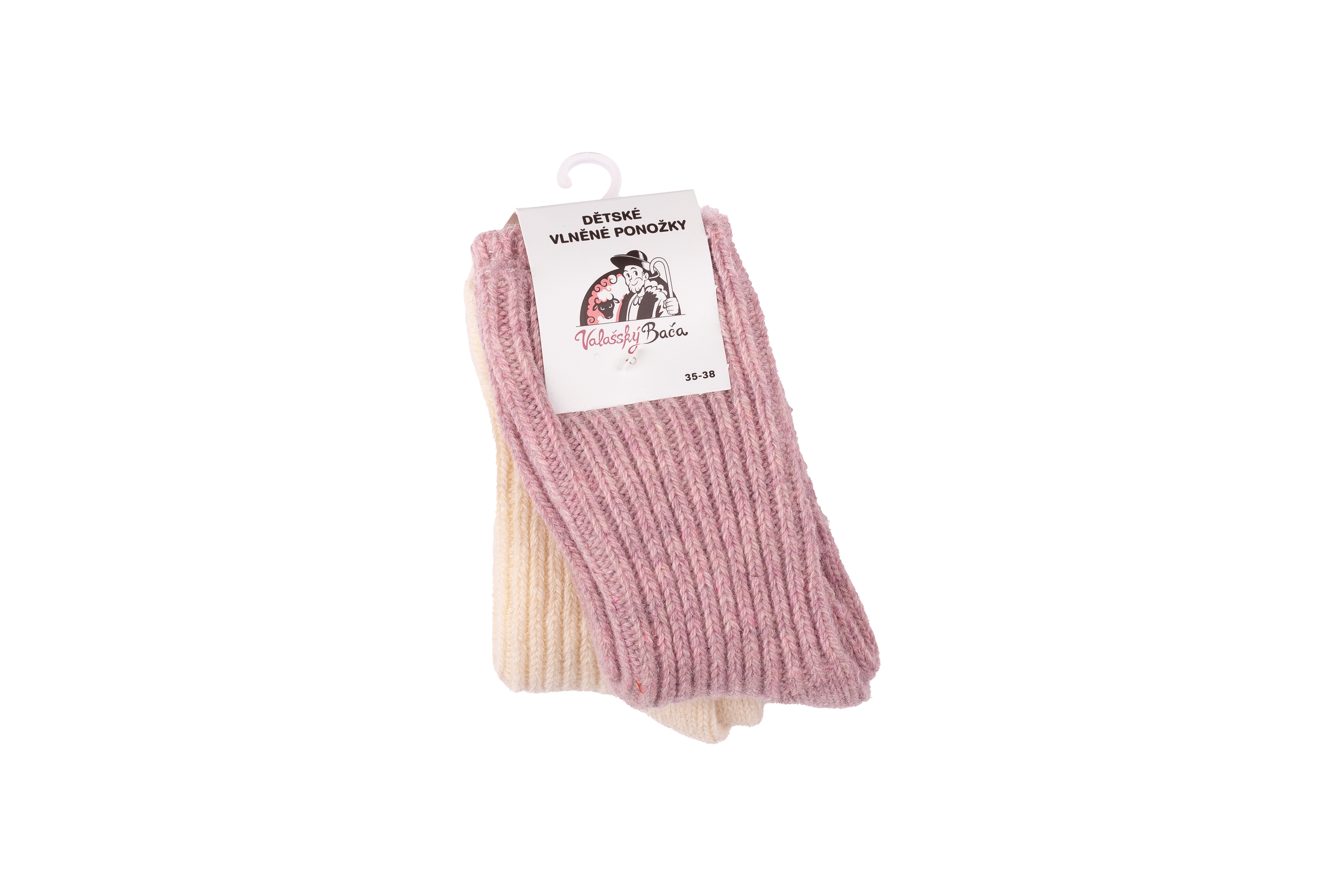 Vlněné dětské ponožky holčičí 2 páry