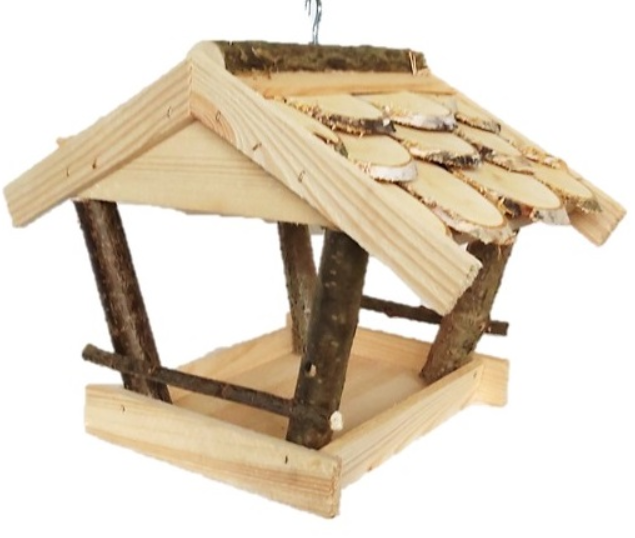 Dřevěné krmítko pro ptáky březové střední