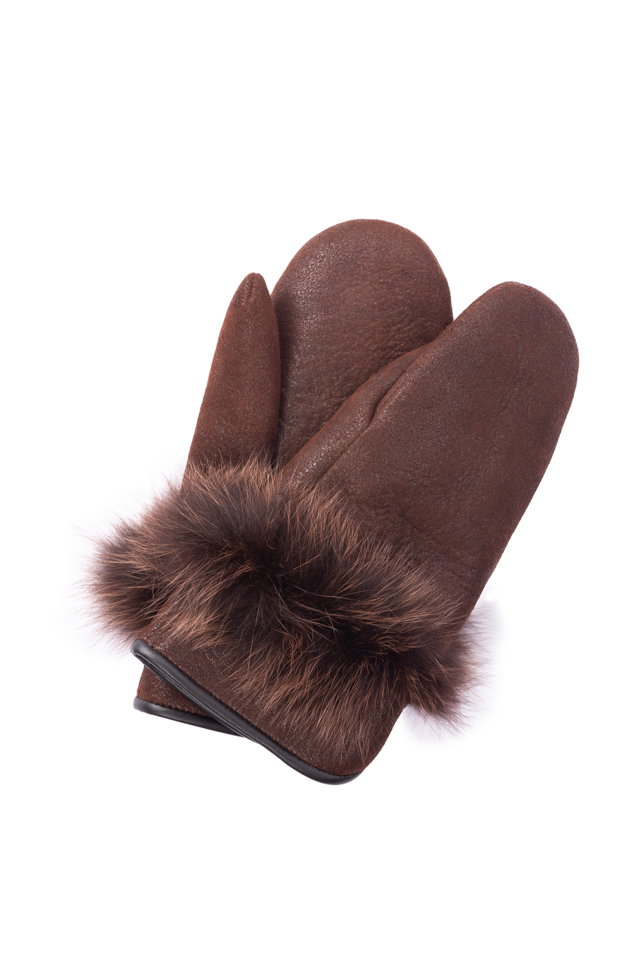 Dámské kožené rukavice střapaté