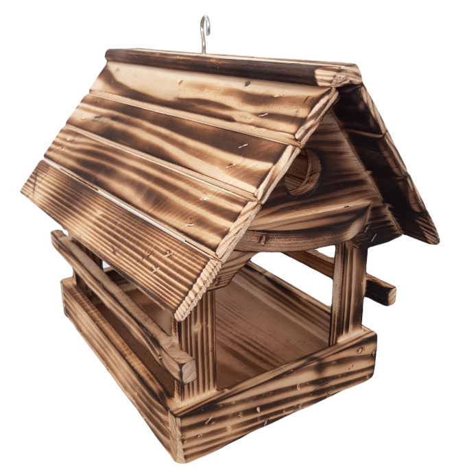 Dřevěné krmítko pro ptáky velké