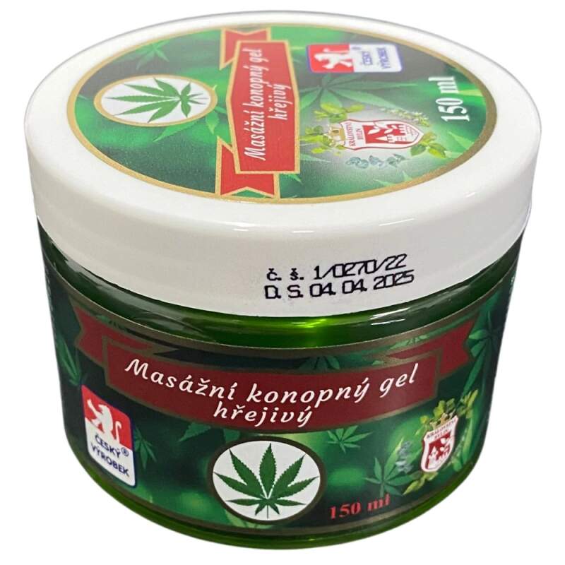 Masážní konopný gel hřejivý 150ml