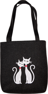 Filcová kabelka na kovový zip 