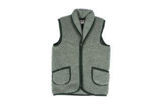 Vesta šálová s ovčí vlny světle zelená