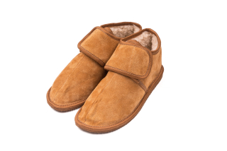 Kožené boty na suchý zips