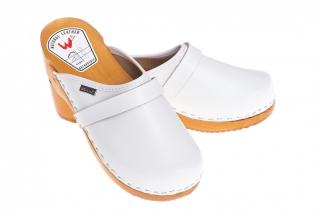 Dámské ortopedické dřeváky bíle