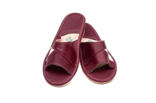 Dámské fialové pantofle na klínku