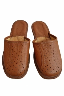  Luxusní pánské pantofle letní hnědé