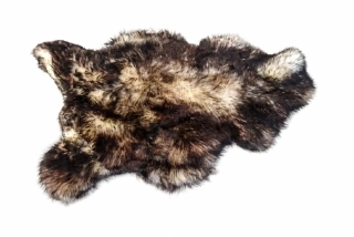 Ovčí kůže melír černá 110-120 cm