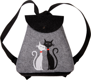 Batůžek EKO filc 2 kočky