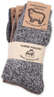 Ponožky z vlny Merino 95% 3 páry pánské